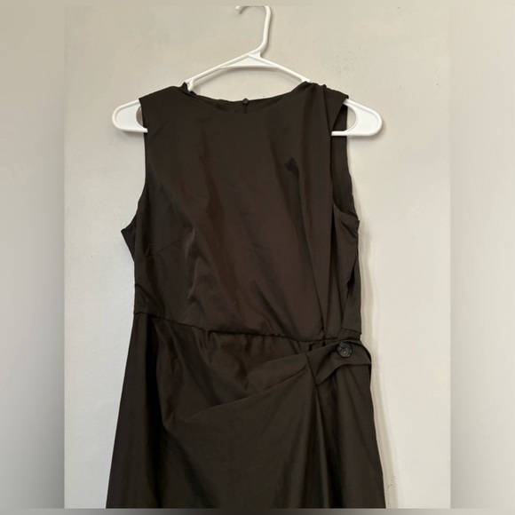 Zara ZW Collection Brown Wrap Sleeveless Midi Dress. Size small - Picture 6 of 8